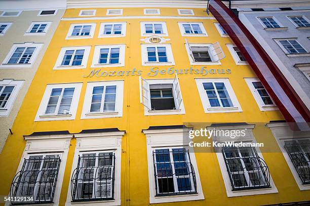 mozart's birthplace - salzburg stockfoto's en -beelden