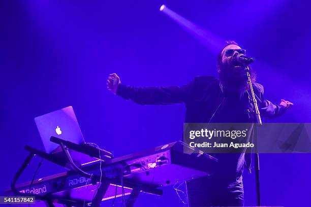 Sebu Simonian of Capital Cities performs on stage at Mad Cool Festival on June 18, 2016 in Madrid, Spain.