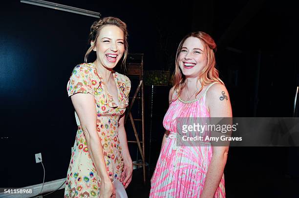 Beth Riesgraf and Alexandra Breckenridge attend the Alexandra Breckenridge Baby Shower on June 18, 2016 in Los Angeles California.