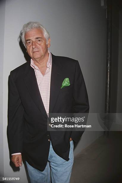 Scottish photographer Harry Benson attending the Esquire magazine 'Brother' issue party at Milk Studios, USA, circa 1998.