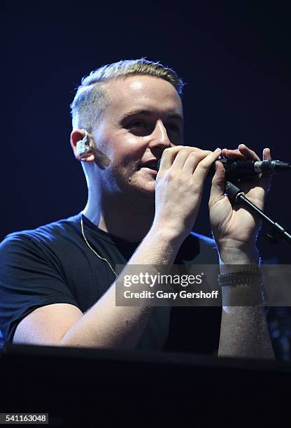 Musician Guy Lawrence of the band Disclosure performs on stage during the 2nd Annual Wild Life Festival at Forest Hills Stadium on June 18, 2016 in...
