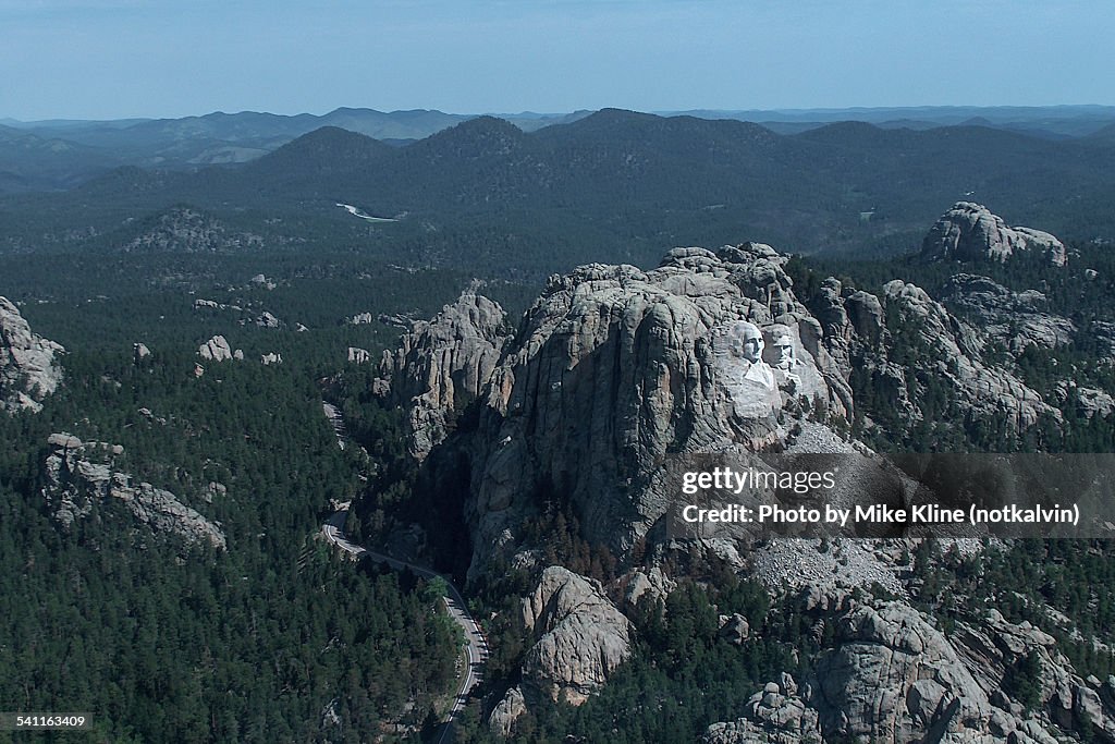 Mount Rushmore fly by