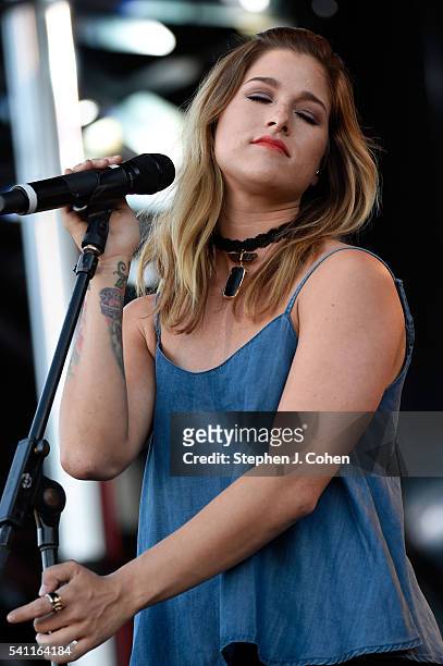 Cassadee Pope performs during the 2016 Fort Knox Army Birthday Summer Concert at Fort Knox Godman Airfield on June 18, 2016 in Fort Knox, Kentucky.