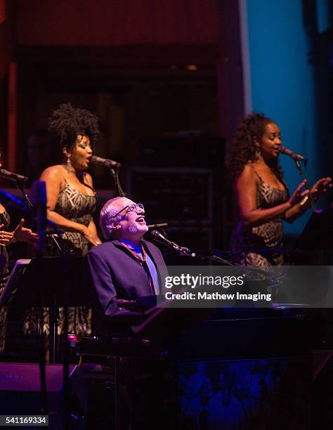 Donald Fagen of Steely Dan performs at the Hollywood Bowl Opening Night at the Hollywood Bowl on June 18, 2016 in Hollywood, California.