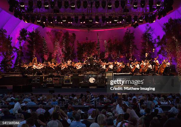 Conductor Thomas Wilkins performs at the Hollywood Bowl Opening Night at the Hollywood Bowl on June 18, 2016 in Hollywood, California.