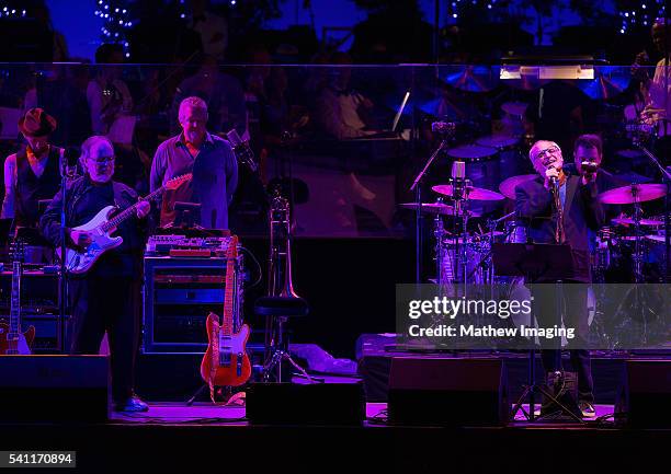 Walter Becker and Donald Fagen of Steely Dan perform at the Hollywood Bowl Opening Night at the Hollywood Bowl on June 18, 2016 in Hollywood,...