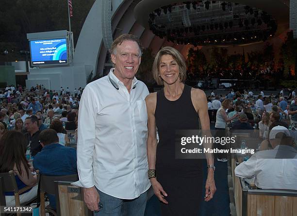 Scott Miller and actor Wendie Malick attend the Hollywood Bowl Opening Night at the Hollywood Bowl on June 18, 2016 in Hollywood, California.