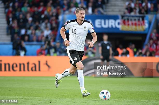 Sebastian Prodl of Austria during the UEFA EURO 2016 Group F match between Portugal and Austria at Parc des Princes on June 18, 2016 in Paris, France.