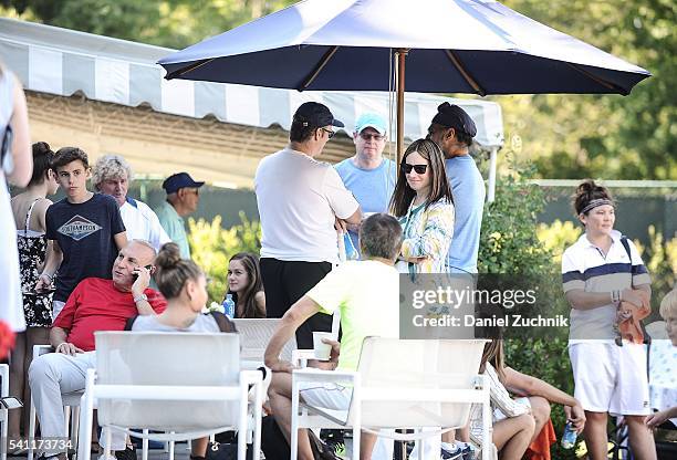 General view of atmosphere during The Daily Summer's celebration of Marion Bartoli's new LOVE FILA collection at Hampton Racquet on June 18, 2016 in...