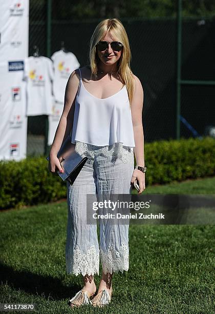 Sydney Sadick attends The Daily Summer's celebration of Marion Bartoli's new LOVE FILA collection at Hampton Racquet on June 18, 2016 in East...