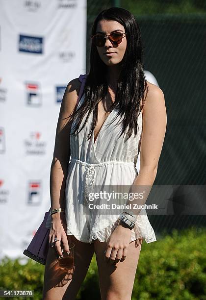 Alana Miller attends The Daily Summer's celebration of Marion Bartoli's new LOVE FILA collection at Hampton Racquet on June 18, 2016 in East Hampton,...
