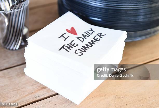 General view of atmosphere during The Daily Summer's celebration of Marion Bartoli's new LOVE FILA collection at Hampton Racquet on June 18, 2016 in...