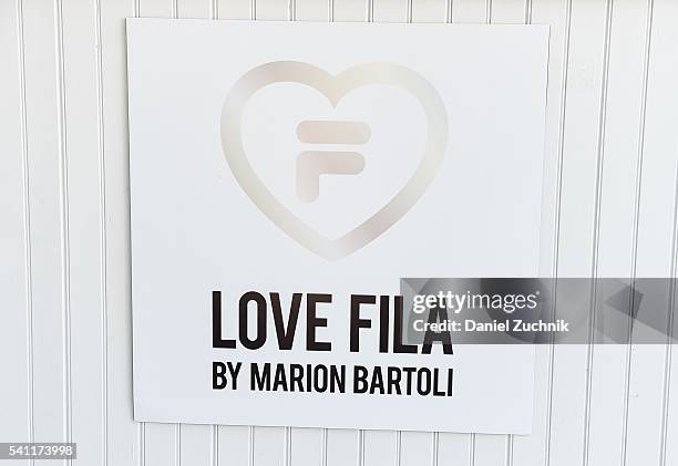 General view of atmosphere during The Daily Summer's celebration of Marion Bartoli's new LOVE FILA collection at Hampton Racquet on June 18, 2016 in...