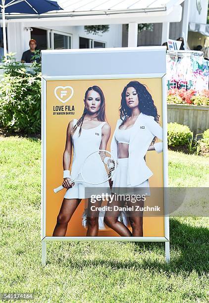 General view of atmosphere during The Daily Summer's celebration of Marion Bartoli's new LOVE FILA collection at Hampton Racquet on June 18, 2016 in...