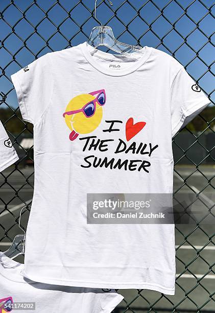 General view of atmosphere during The Daily Summer's celebration of Marion Bartoli's new LOVE FILA collection at Hampton Racquet on June 18, 2016 in...