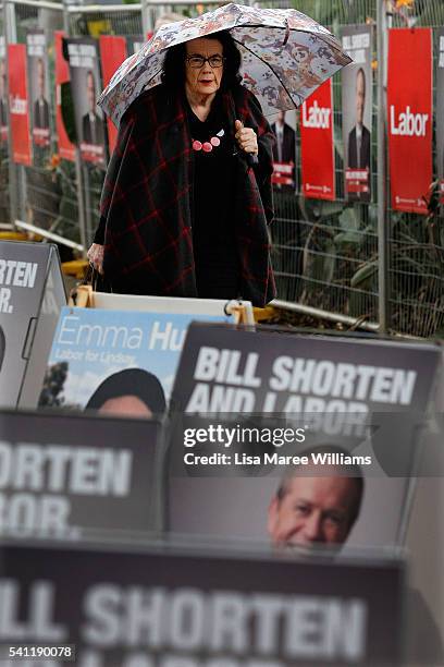 Woman arrives at the Australian Labor Party 2016 Federal Campaign Launch at the Joan Sutherland Performing Arts Centre on June 19, 2016 in Sydney,...