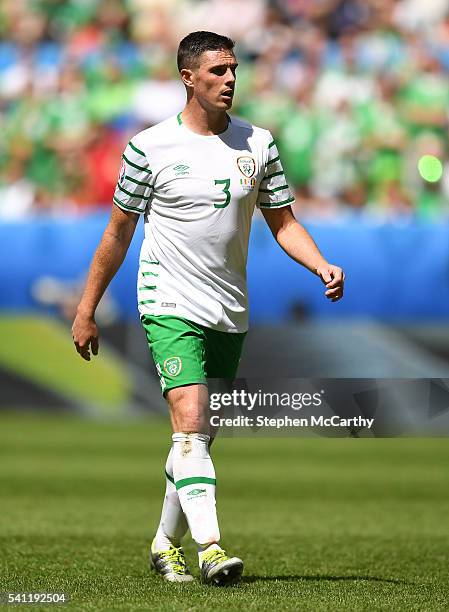 Bordeaux , France - 18 June 2016; Ciaran Clark of Republic of Ireland during the UEFA Euro 2016 Group E match between Belgium and Republic of Ireland...