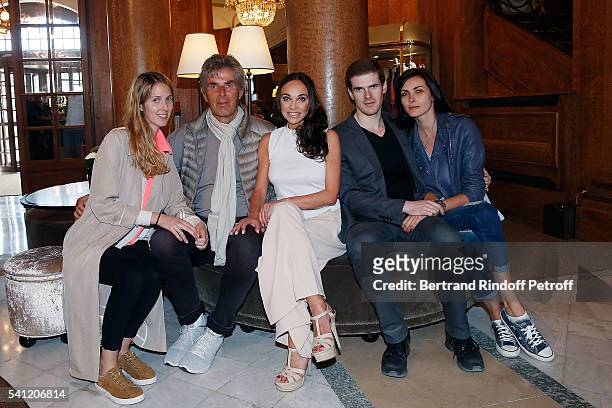 Joy Desseigne, Dominique Desseigne Alexandra Cardinale, Alexandre Desseigne and his partner attend the Hotel Normandy Re-Opening at Hotel Normandy on...