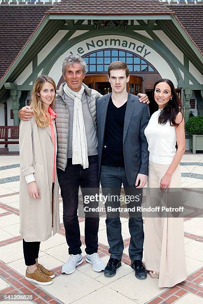 Joy Desseigne, Dominique Desseigne, Alexandre Desseigne and Alexandra Cardinale attend the Hotel Normandy Re-Opening at Hotel Normandy on June 18,...