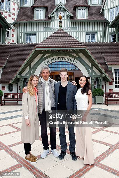 Joy Desseigne, Dominique Desseigne, Alexandre Desseigne and Alexandra Cardinale attend the Hotel Normandy Re-Opening at Hotel Normandy on June 18,...