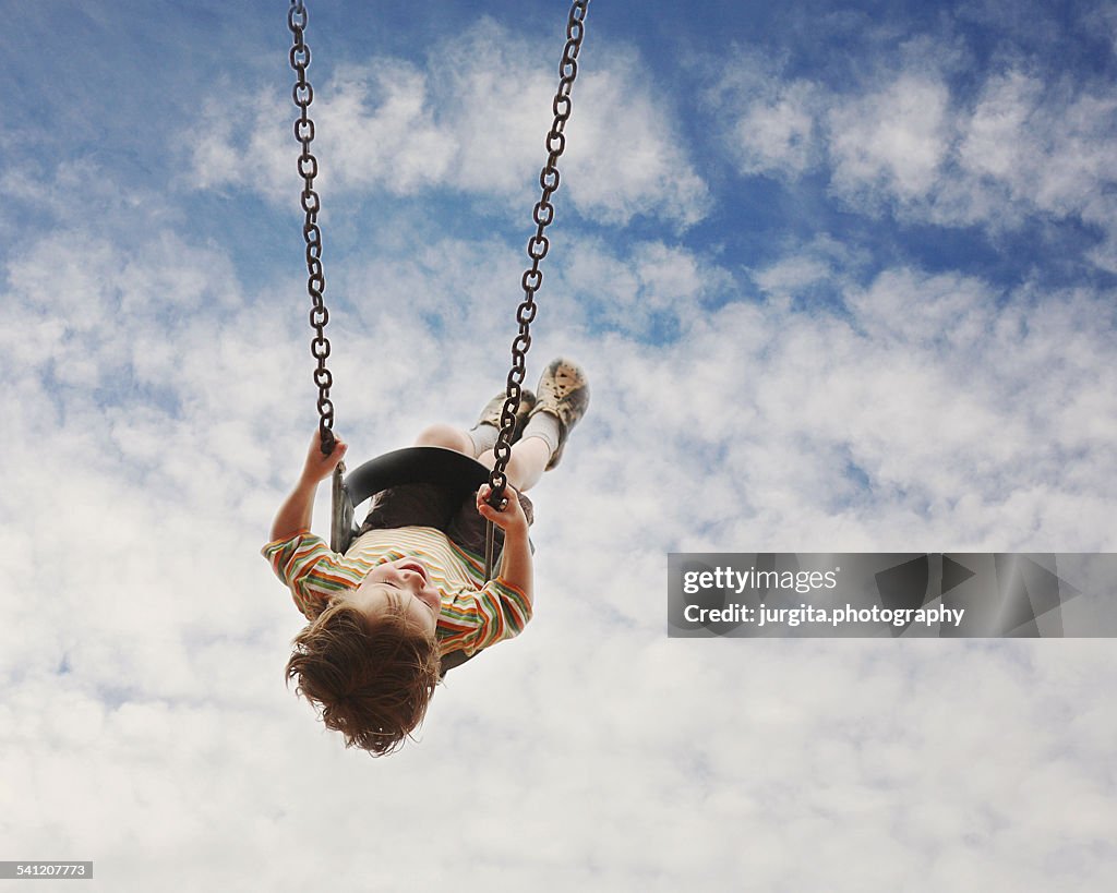 Child in the swing