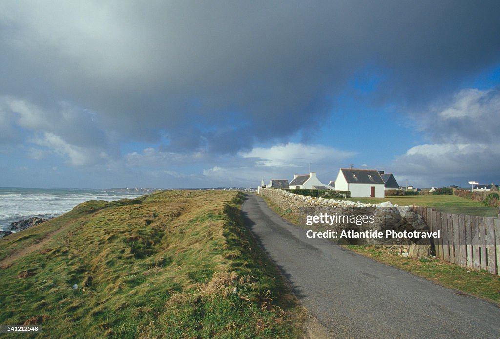 Rural Seaside Road Near Porspoder