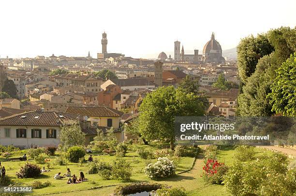 florence seen from giardino delle rose - florence ストックフォトと画像