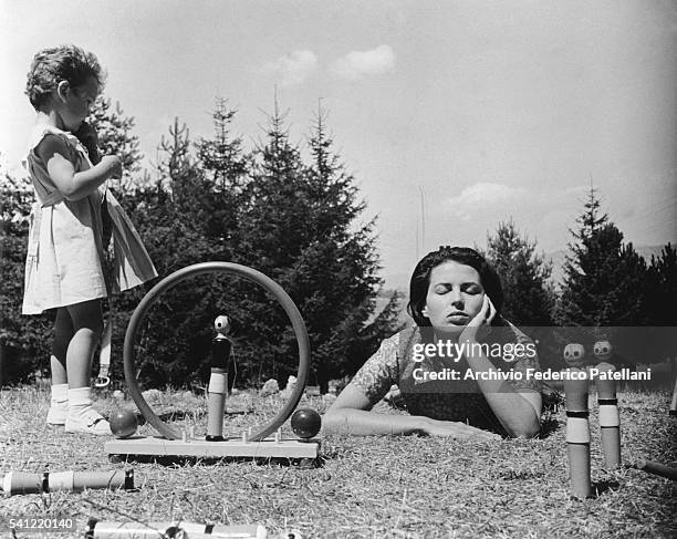 Italian actress Silvana Mangano with daughter Veronica