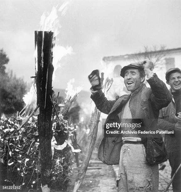 Residents of the rural, southern Italian, town of Benevento celebrate the ritual of witch burning.