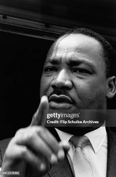 Martin Luther King Jr. Speaks in Alabama on a campaign to encourage blacks to register to vote and vote for black candidates.
