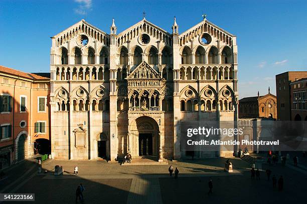 the cathedral in ferrara - ferrara stock pictures, royalty-free photos & images