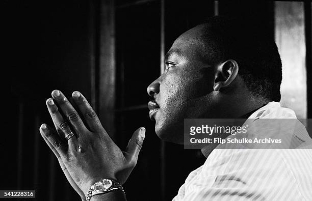 Civil rights leader Martin Luther King Jr. At home after learning he won the Nobel Peace Prize.