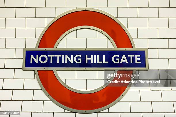 notting hill gate station - underground station stock pictures, royalty-free photos & images