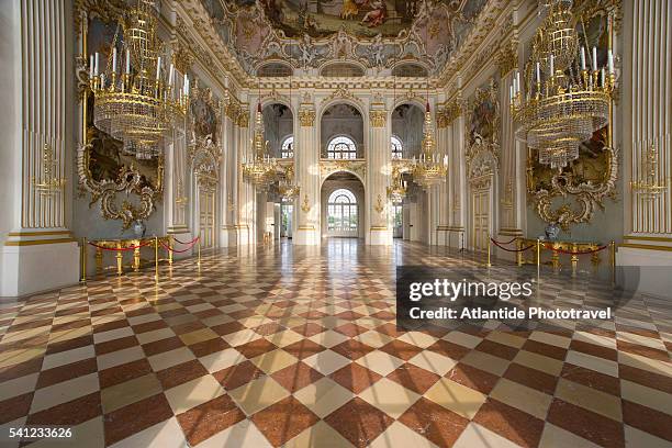 great hall of schloss nymphenburg - barroco fotografías e imágenes de stock