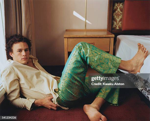 Actor Heath Ledger is photographed for Movieline Magazine in 2001.