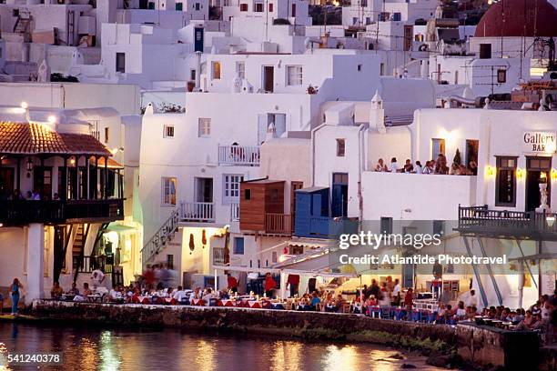 restaurant along water in little venice - waterfront dining stock pictures, royalty-free photos & images