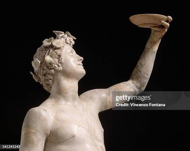Detail of Bacchus Figure Lifting Drinking Bowl from Bacchus by Jacopo Sansovino