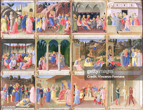 Twelve Scenes from the Armadio degli Argenti Painting Series by Fra Angelico