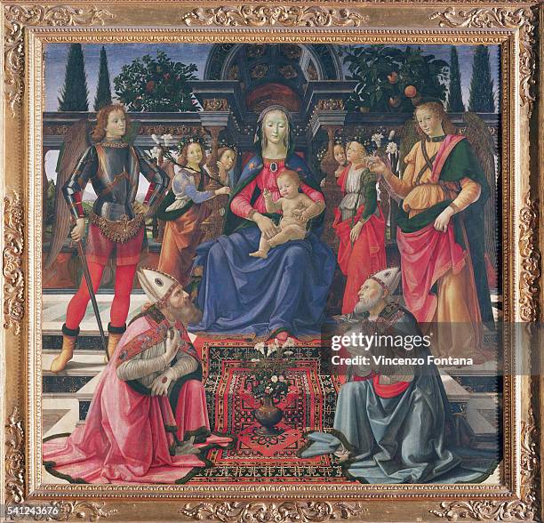 Madonna Enthroned with Saints by Domenico Ghirlandaio