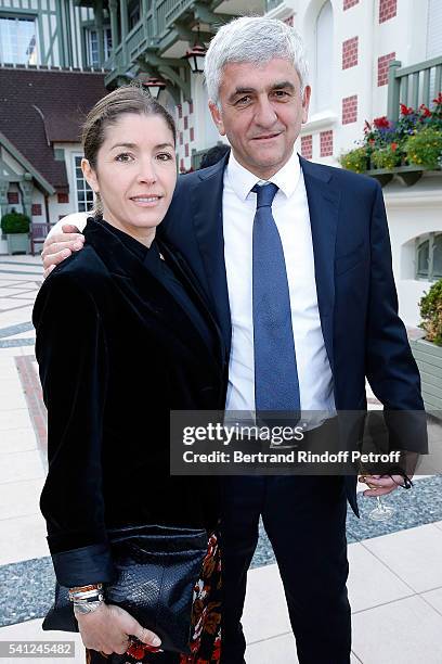 Herve Morin and his partner Elodie Garamond attend the Hotel Normandy Re-Opening at Hotel Normandy on June 18, 2016 in Deauville, France.