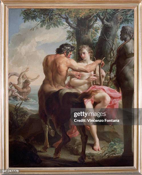 Achilles and the Centaur Chiron by Pompeo Girolamo Batoni