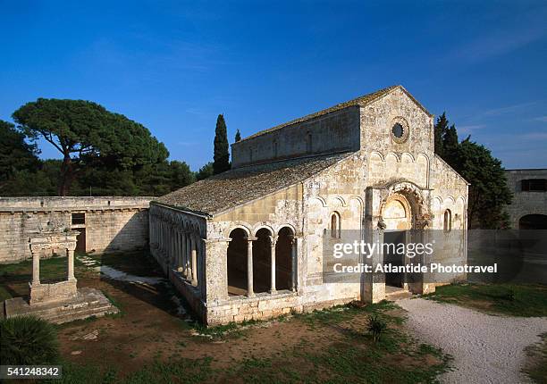 santa maria di cerrate abbey - abbey monastery stock pictures, royalty-free photos & images