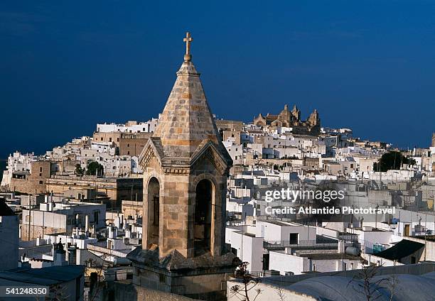 bell tower in ostuni - brindisi stock pictures, royalty-free photos & images