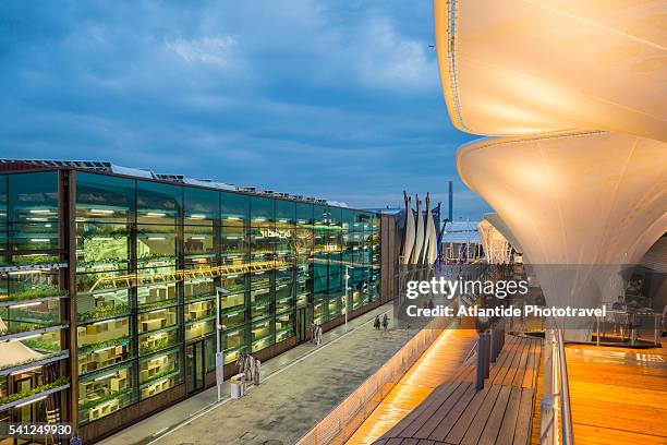 expo 2015, pavilion of germany - weltausstellung stock-fotos und bilder