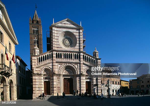 cathedral in grosso - grosseto province stock pictures, royalty-free photos & images