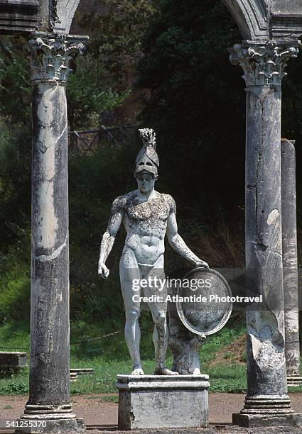 statue in villa adriana - tivoli stock pictures, royalty-free photos & images