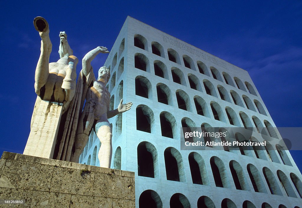 Statue in the Esposizione Universale Roma, or EUR, Quarter