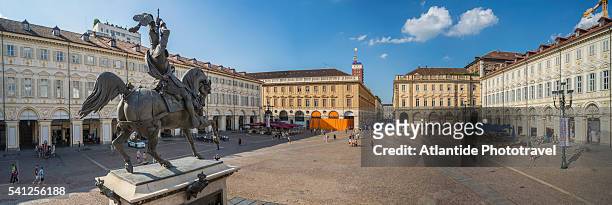 san carlo square - piazza san carlo stock pictures, royalty-free photos & images