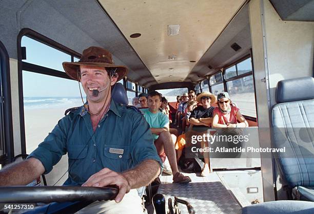 4wd bus tour - australian bus driver stock pictures, royalty-free photos & images