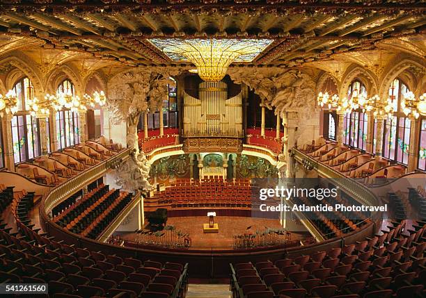 palau de la musica catalana - barcelona palau de la musica catalana stock pictures, royalty-free photos & images